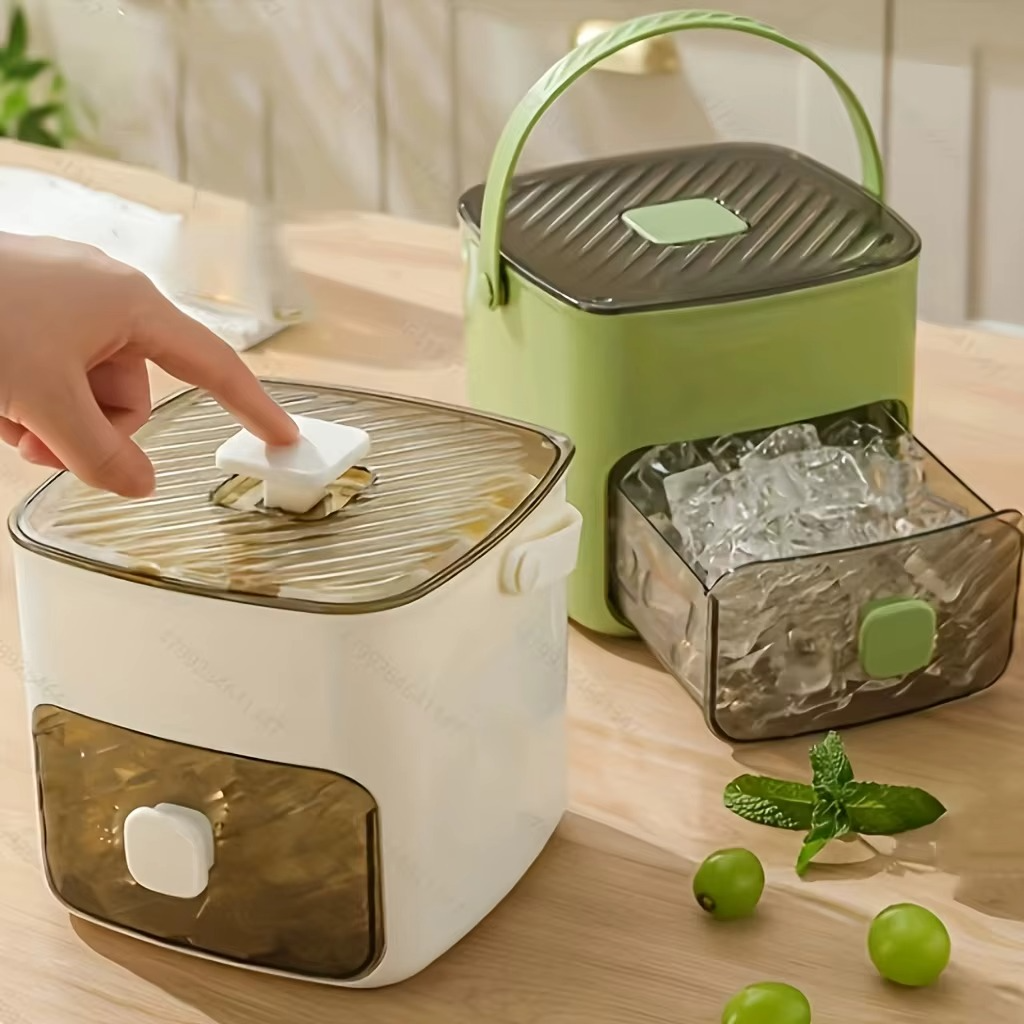 48-Cube Double Layer Ice Maker Tray with Easy-Press Lid