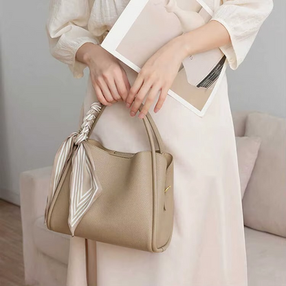 Luxury Leather Bucket Crossbody Handbag for Women