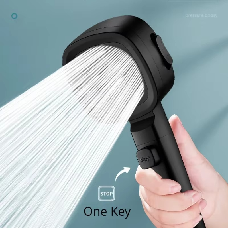 High Pressure 3-Mode Water Saving Shower Head