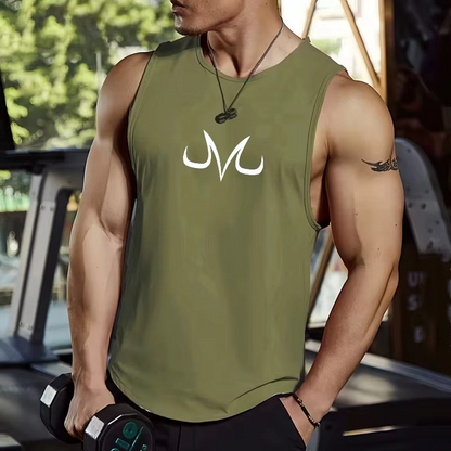 Men’s Anime Sleeveless Fitness Tank Top – Quick Dry Gym Shirt