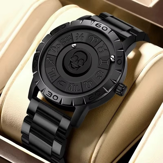 Luxury Men’s Magnetic Ball Skeleton Quartz Watch