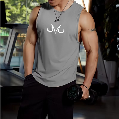 Men’s Anime Sleeveless Fitness Tank Top – Quick Dry Gym Shirt